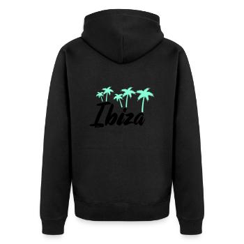 Ibiza - Veste à capuche bio Premium Unisexe - noir - Dos - Nico (187cm)
