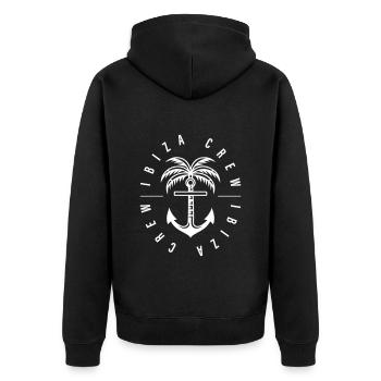Palmier d’ancre d’équipage d’Ibiza - Veste à capuche bio Premium Unisexe - noir - Dos - Nico (187cm)