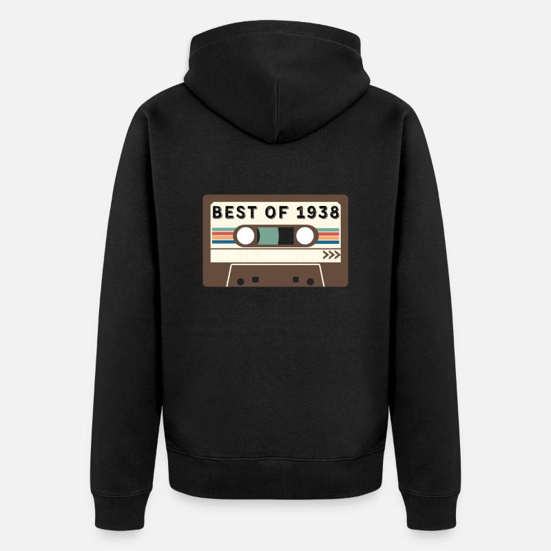 Das Beste von 1938 - Unisex Premium Bio Zip Hoodie - Schwarz