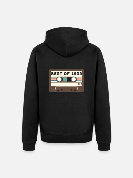 Best of 1939 - Unisex Premium Organic Zip Hoodie - black