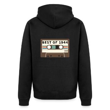 Das Beste von 1944 - Unisex Premium Bio Zip Hoodie - Schwarz - Hinten - Nico (187cm)