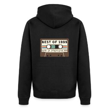 Best of 1999 - Unisex Premium Organic Zip Hoodie - black - Back - Nico (187cm)