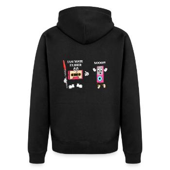 I’m Your Father|Funny Father Gifts| Funny Retro - Unisex Premium Organic Zip Hoodie - black - Back - Nico (187cm)
