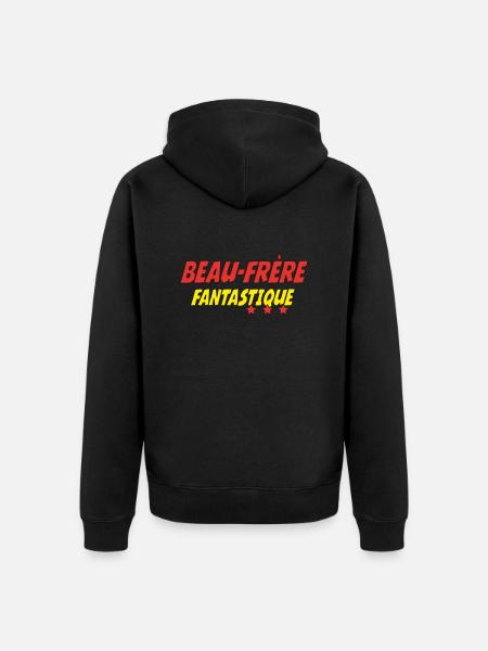 FANTASTISCHER Schwager - Unisex Premium Bio Zip Hoodie - Schwarz