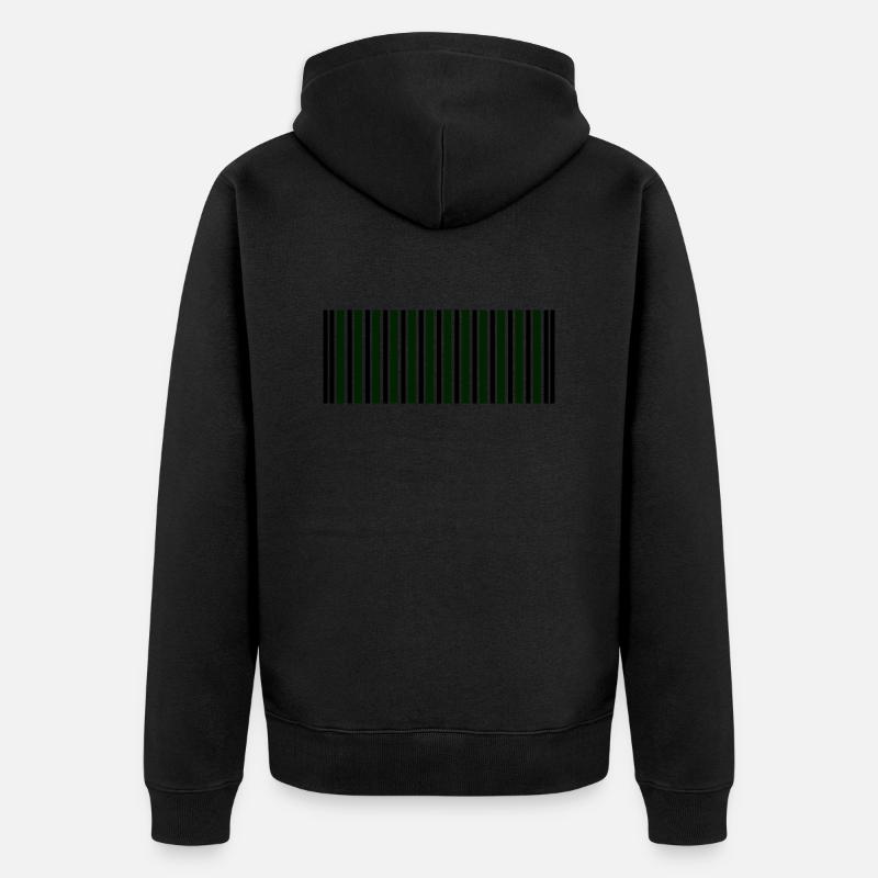 barcode - Unisex Premium Bio Zip Hoodie - Schwarz