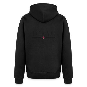 Tokyo Japon Fan Outfit T Shirt Design - Veste à capuche bio Premium Unisexe - noir - Dos - Nico (187cm)