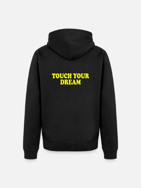 touch your dream - Unisex Premium Organic Zip Hoodie - black