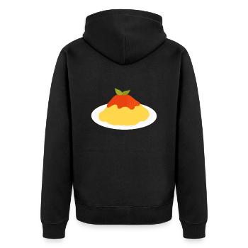 Spaghetti à la sauce tomate - Veste à capuche bio Premium Unisexe - noir - Dos - Nico (187cm)