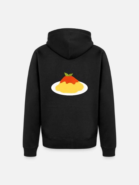 spaghetti with tomato sauce - Unisex Premium Organic Zip Hoodie - black