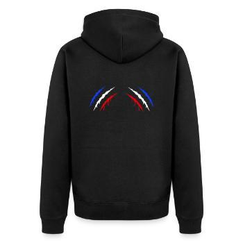 Griffes France 2 - Veste à capuche bio Premium Unisexe - noir - Dos - Nico (187cm)