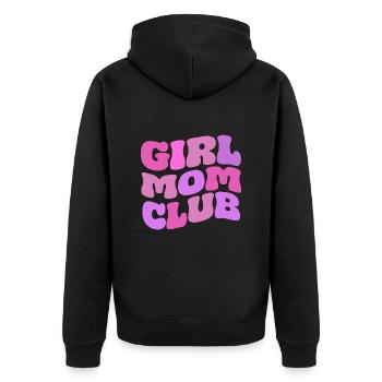 Club des mamans filles - Veste à capuche bio Premium Unisexe - noir - Dos - Nico (187cm)