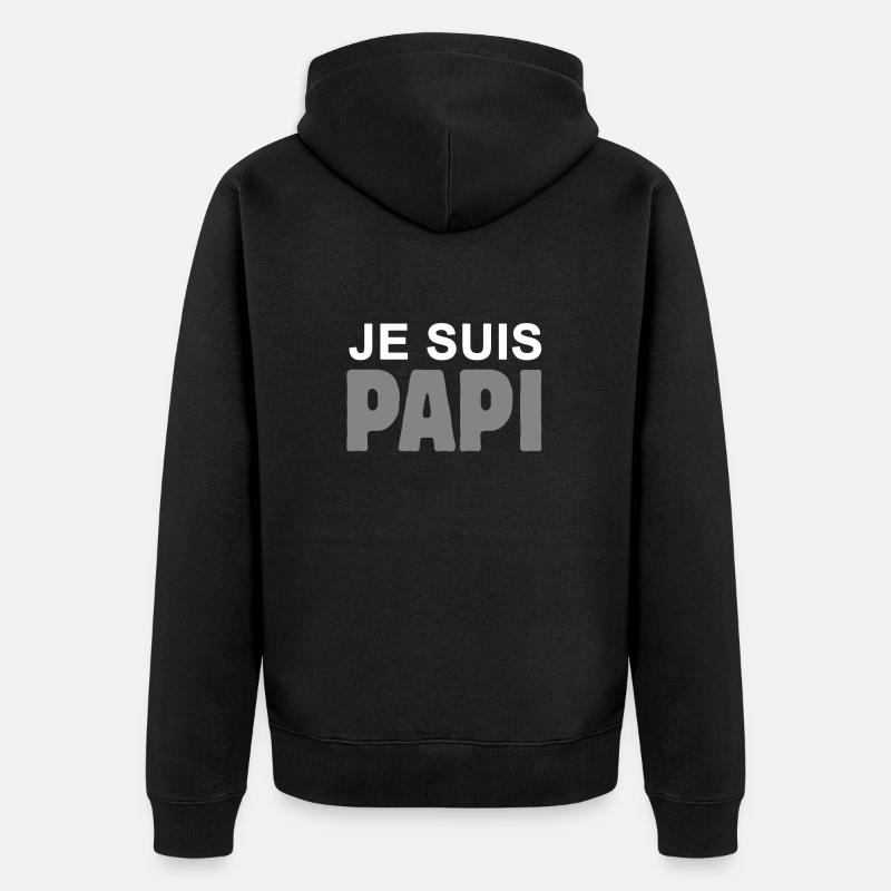 Je suis papi - Veste à capuche bio Premium Unisexe - noir