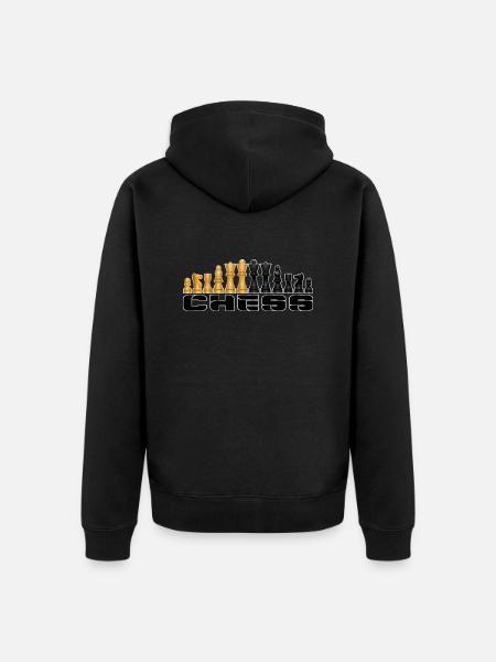 ÉCHECS - Veste à capuche bio Premium Unisexe - noir
