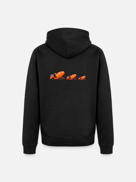 Building site - Unisex Premium Organic Zip Hoodie - black