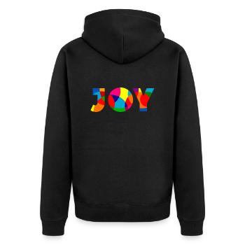 Joy - Joie - Veste à capuche bio Premium Unisexe - noir - Dos - Nico (187cm)