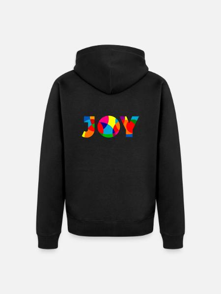 Joy - Freude - Unisex Premium Organic Zip Hoodie - black