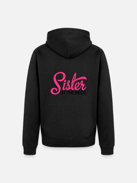 bride - Unisex Premium Organic Zip Hoodie - black