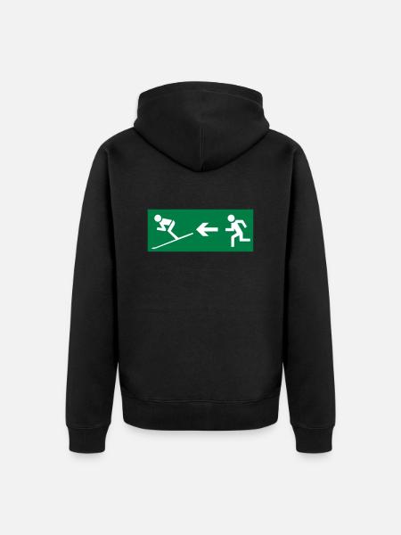Ski - Unisex Premium Bio Zip Hoodie - Schwarz