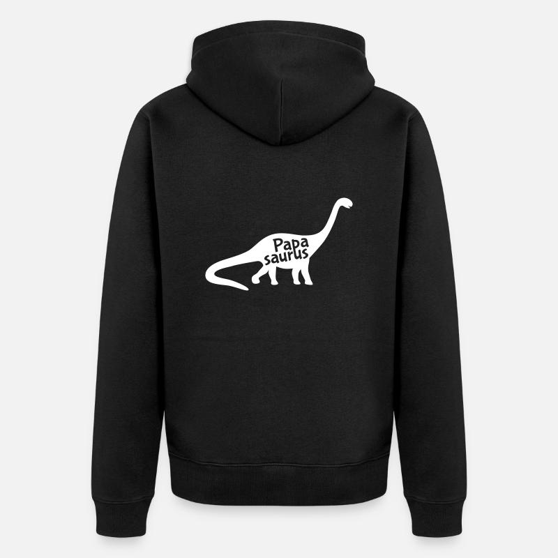 Papasaurus - Veste à capuche bio Premium Unisexe - noir