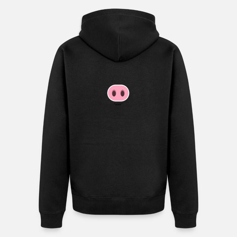 Cochon oink - Veste à capuche bio Premium Unisexe - noir