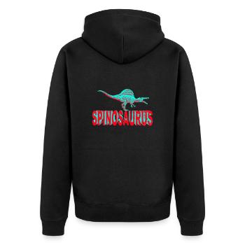 Dinosaur Spinosaurus - Unisex Premium Organic Zip Hoodie - black - Back - Nico (187cm)