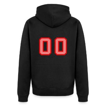 Cool Retro Retrostyle Numéro de maillot numéro de dos - Veste à capuche bio Premium Unisexe - noir - Dos - Nico (187cm)