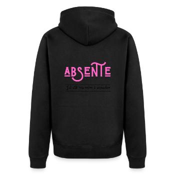 absente j'ai aidé ma mère à accoucher - Veste à capuche bio Premium Unisexe - noir - Dos - Nico (187cm)