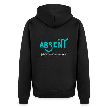 absent j'ai aidé ma mère à accoucher - Veste à capuche bio Premium Unisexe - noir - Dos - Nico (187cm)