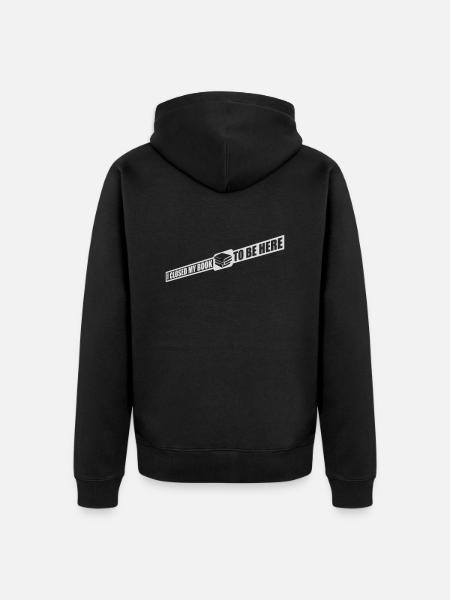 I closed my book - Unisex Premium Organic Zip Hoodie - black