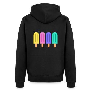 Glaces colorées - Veste à capuche bio Premium Unisexe - noir - Dos - Nico (187cm)