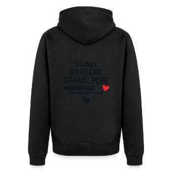 Future Arrière Grand Père En 2023 - Veste à capuche bio Premium Unisexe - noir - Dos - Nico (187cm)