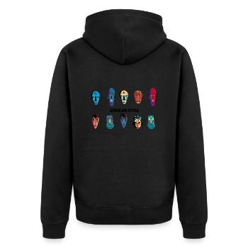 Afrique - Veste à capuche bio Premium Unisexe - noir - Dos - Nico (187cm)