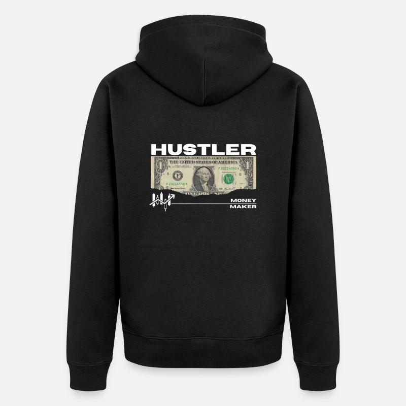 Hustler - Veste à capuche bio Premium Unisexe - noir