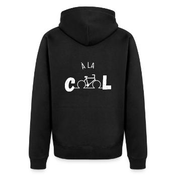 À la cool - idée cadeau vélo - Veste à capuche bio Premium Unisexe - noir - Dos - Nico (187cm)