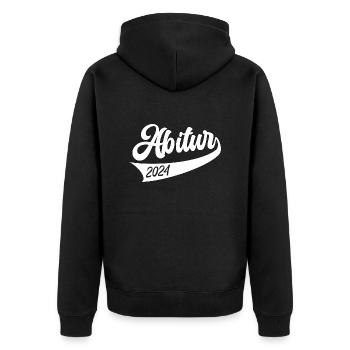 Abitur 2024 | Abi 24 | School-leaving certificate for high school graduates - Unisex Premium Organic Zip Hoodie - black - Back - Nico (187cm)