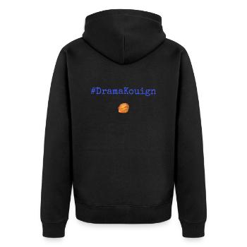 #DramaKouign Blue - Veste à capuche bio Premium Unisexe - noir - Dos - Nico (187cm)