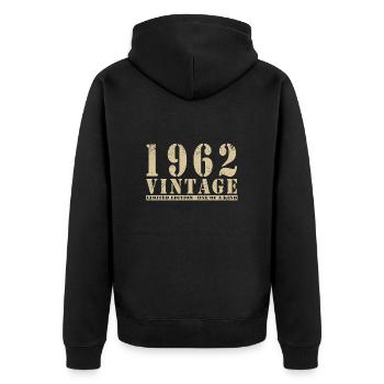 Original 1962 Vintage Vintage anniversaire rétro - Veste à capuche bio Premium Unisexe - noir - Dos - Nico (187cm)