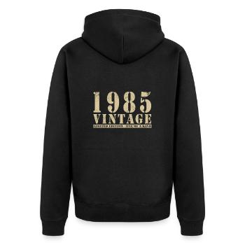 Original 1985 Vintage Vintage anniversaire rétro - Veste à capuche bio Premium Unisexe - noir - Dos - Nico (187cm)