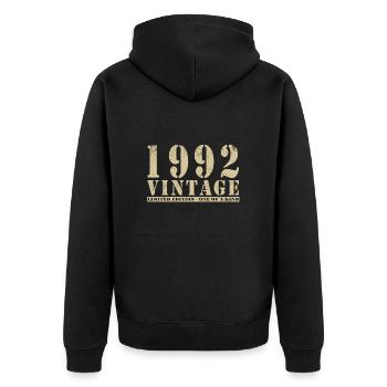Original 1992 Vintage Vintage anniversaire rétro - Veste à capuche bio Premium Unisexe - noir - Dos - Nico (187cm)