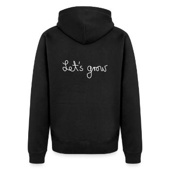 Cultivons - Veste à capuche bio Premium Unisexe - noir - Dos - Nico (187cm)