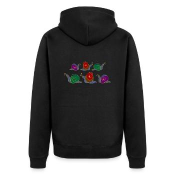 Escargots - Veste à capuche bio Premium Unisexe - noir - Dos - Nico (187cm)