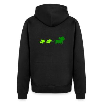 Mouse Family Mom Dad 2 Kids Mom Silhouette - Unisex Premium Organic Zip Hoodie - black - Back - Nico (187cm)
