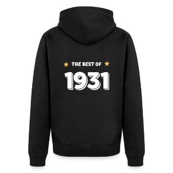 Best of 1931 - Unisex Premium Organic Zip Hoodie - black - Back - Nico (187cm)