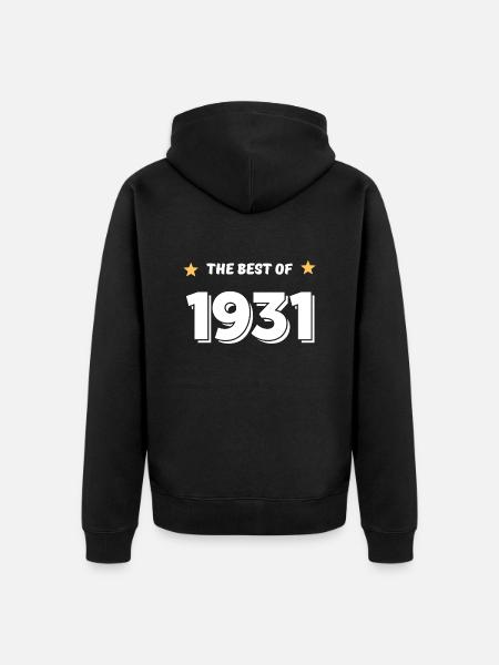 Best of 1931 - Unisex Premium Organic Zip Hoodie - black