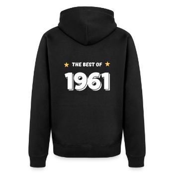 Best of 1961 - Veste à capuche bio Premium Unisexe - noir - Dos - Nico (187cm)