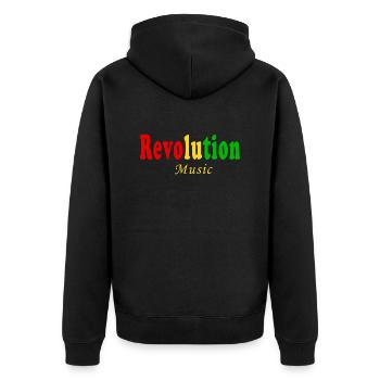 Musique de Revolution - Veste à capuche bio Premium Unisexe - noir - Dos - Nico (187cm)