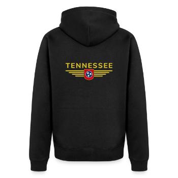 T-shirt de fan du Tennessee – Musique et amour de la maison - Veste à capuche bio Premium Unisexe - noir - Dos - Nico (187cm)