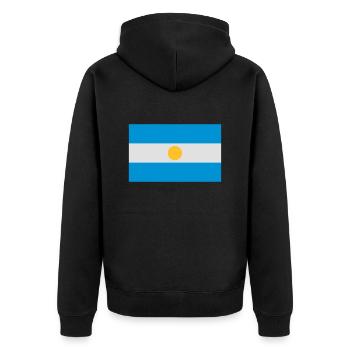 Drapeau national de l Argentine - Veste à capuche bio Premium Unisexe - noir - Dos - Nico (187cm)