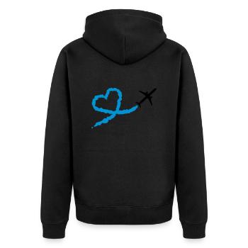 LOVE IS IN THE AIR - Veste à capuche bio Premium Unisexe - noir - Dos - Nico (187cm)