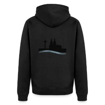 Cologne - Veste à capuche bio Premium Unisexe - noir - Dos - Nico (187cm)